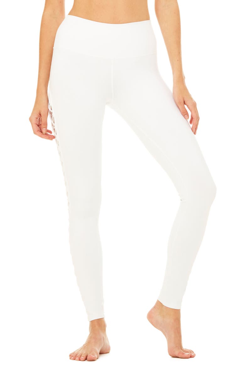 Interlace Leggings, Main, color, WHITE