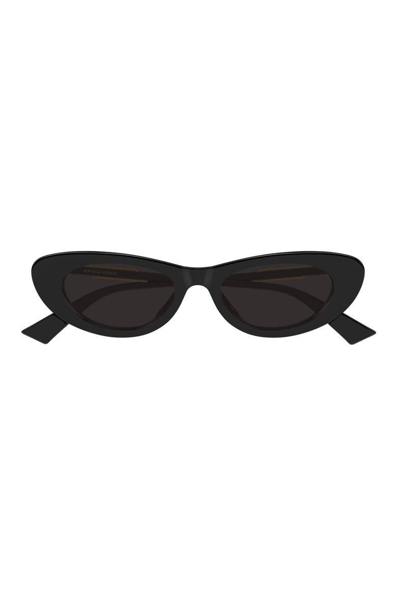 51mm Cat Eye Sunglasses, Main, color, BLACK