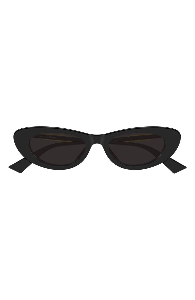 Bottega Veneta 51mm Cat Eye Sunglasses, Main, color, Black