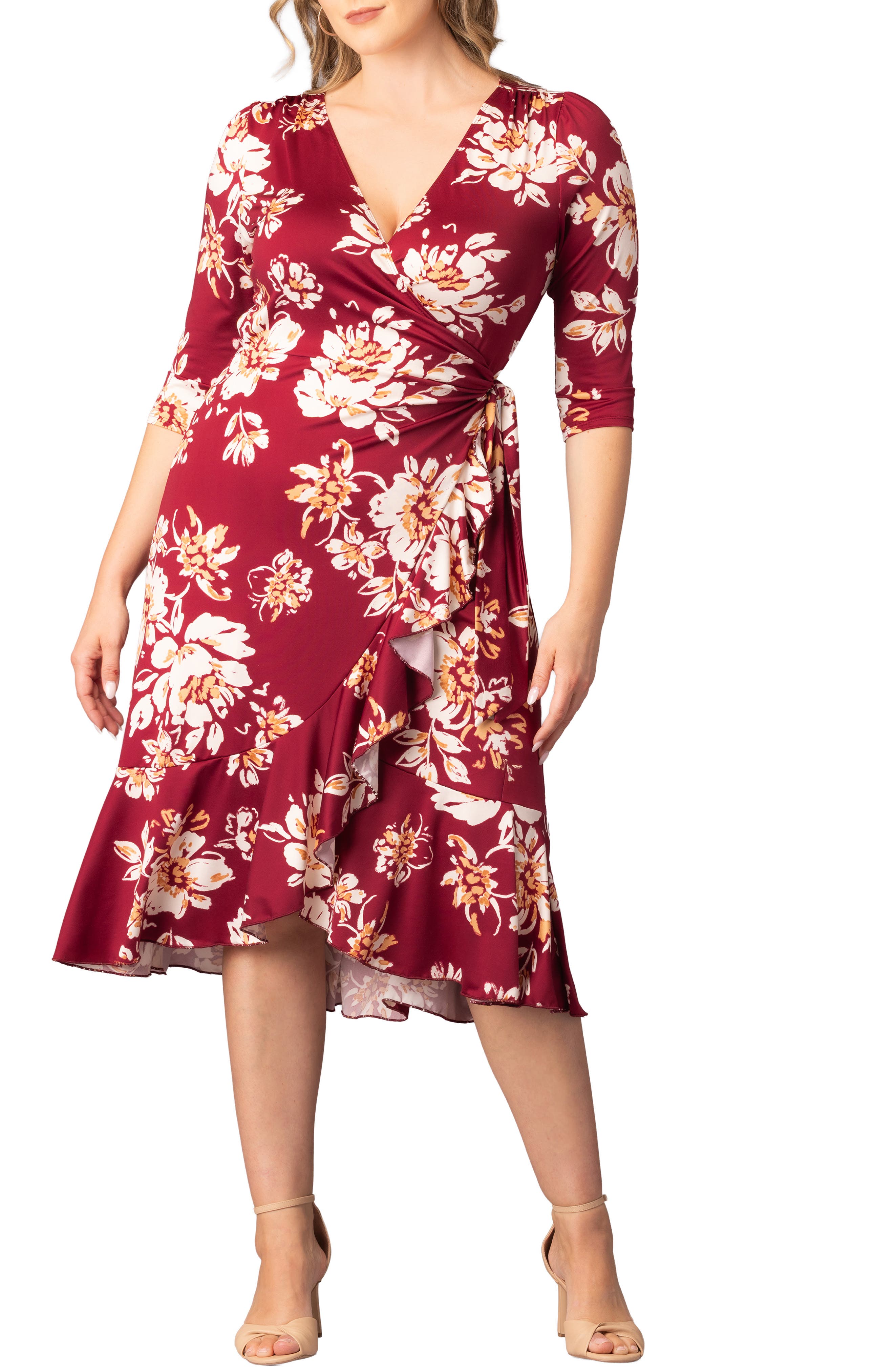 RED SCATTERED FLORALS