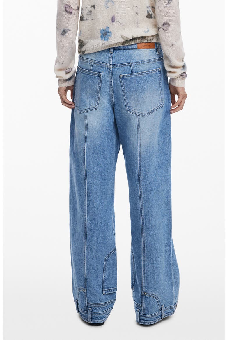 Front Seam Wide Leg Jeans, Alternate, color, LIGHT BLUE