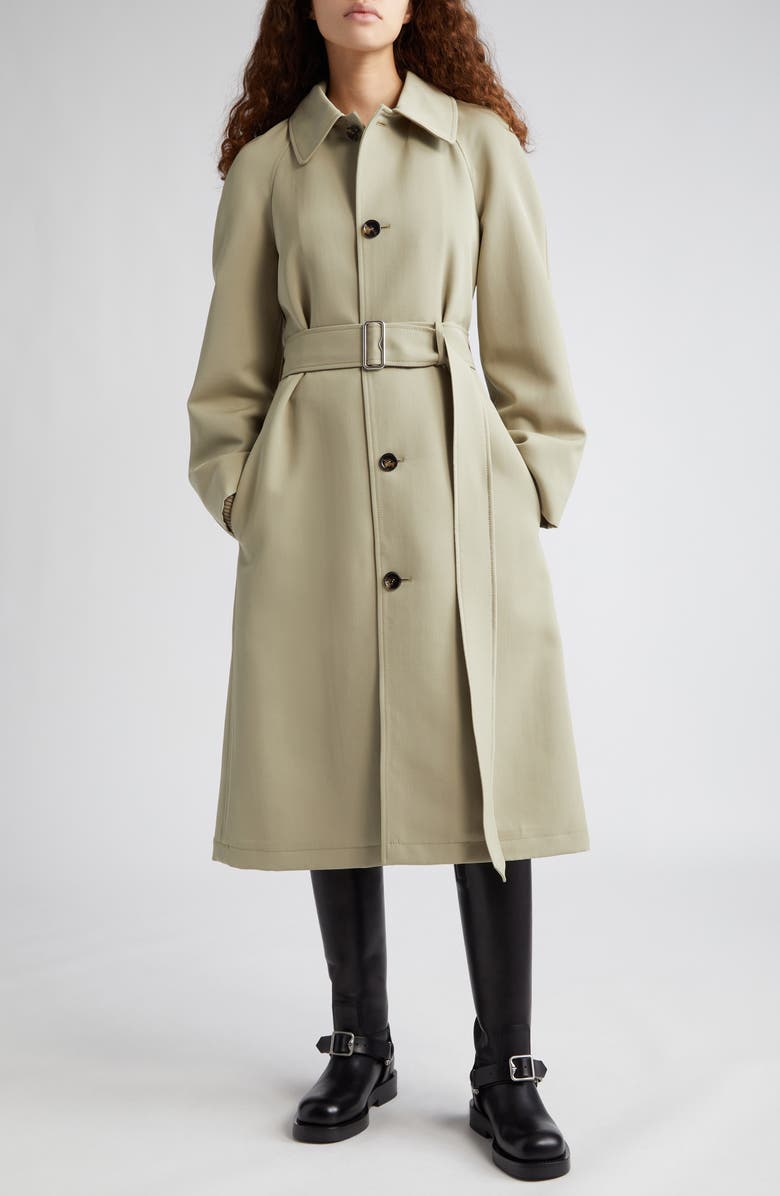 Burberry Belted Wool Coat, Main, color, 