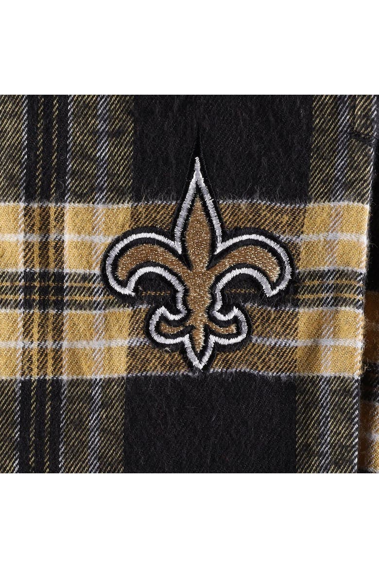 Men's Concepts Sport Black/Gold New Orleans Saints Big & Tall Flannel Sleep Set, Alternate, color, Black