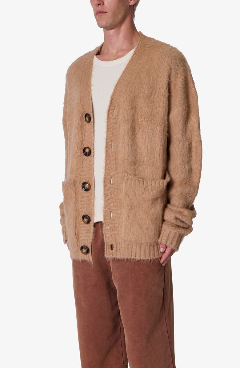 mnml Elongated Fuzzy Cardigan, Alternate, color, 