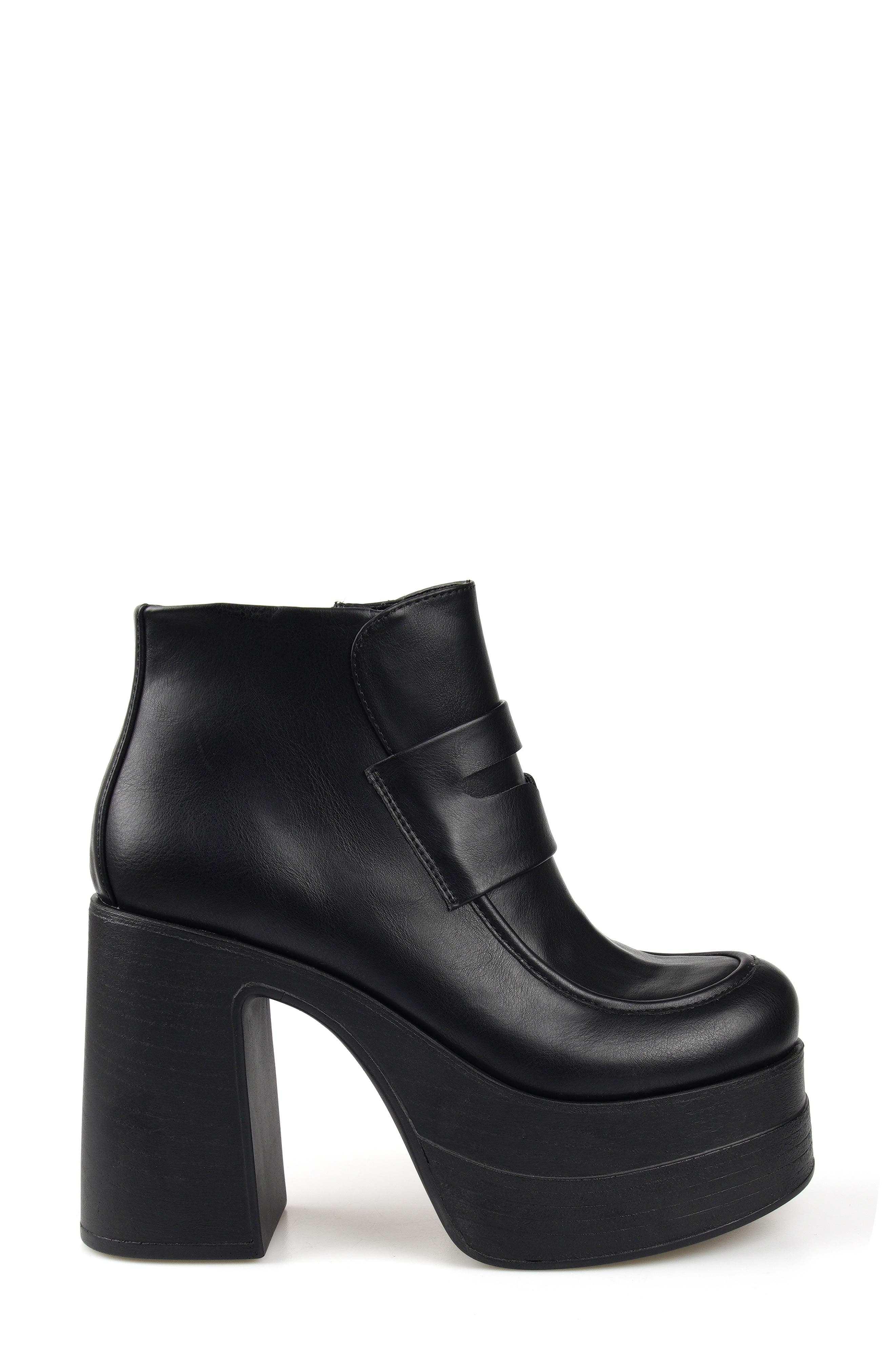 Candie's Alesia Platform Bootie, Alternate, color, Black Faux Leather