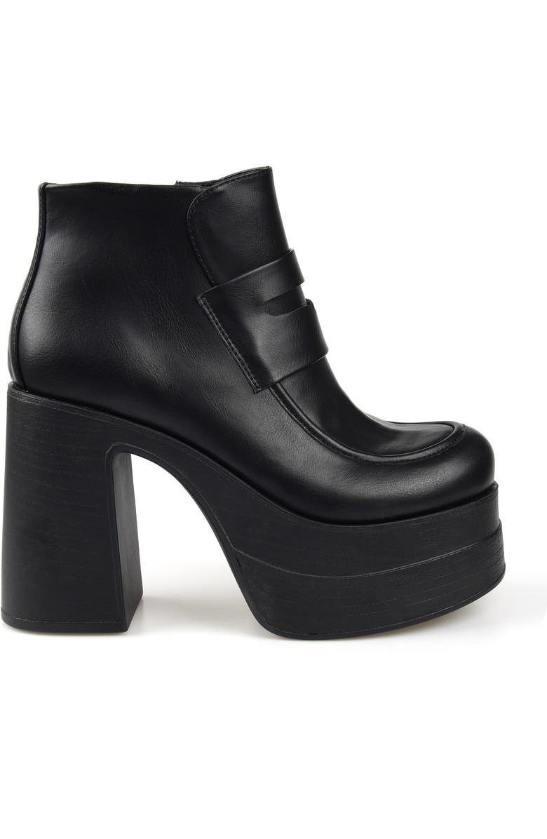 Candie's Alesia Platform Bootie, Alternate, color, Black Faux Leather