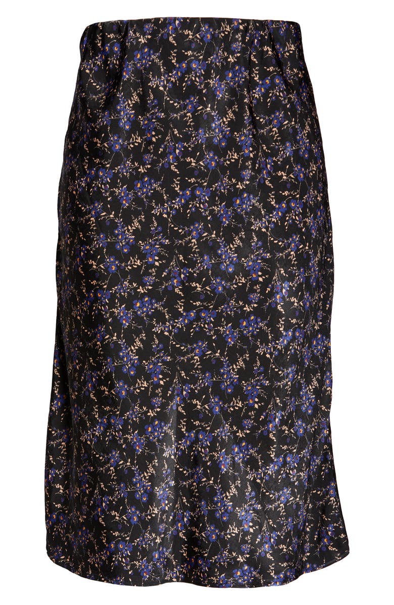 Bobeau Satin Bias Skirt, Alternate, color,