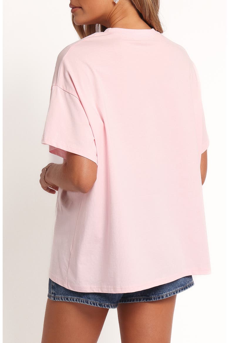 Papaya Oversize Cotton Graphic T-Shirt, Alternate, color, PALE PINK