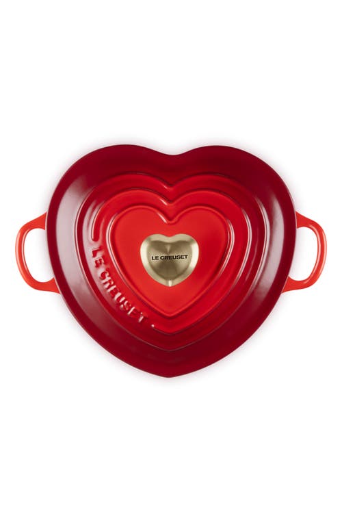 Le Creuset Signature Cast Iron Heart Cocotte In Cerise