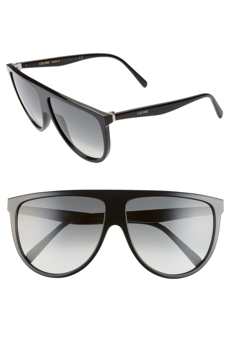 CELINE 62mm Oversize Aviator Sunglasses, Main, color, 