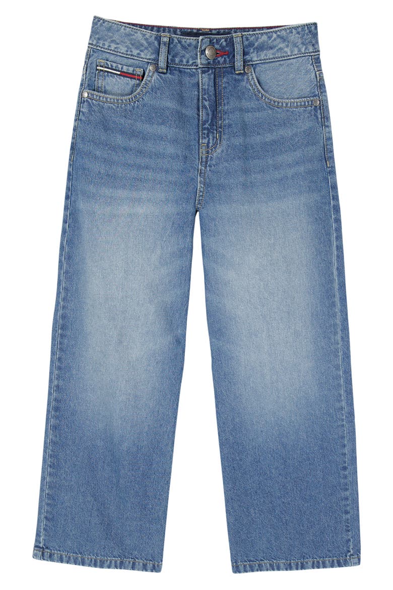 Kids' Mid Rise Wide Leg Jeans, Main, color, DEKALB WASH