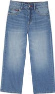 Tommy Hilfiger Kids' Mid Rise Wide Leg Jeans