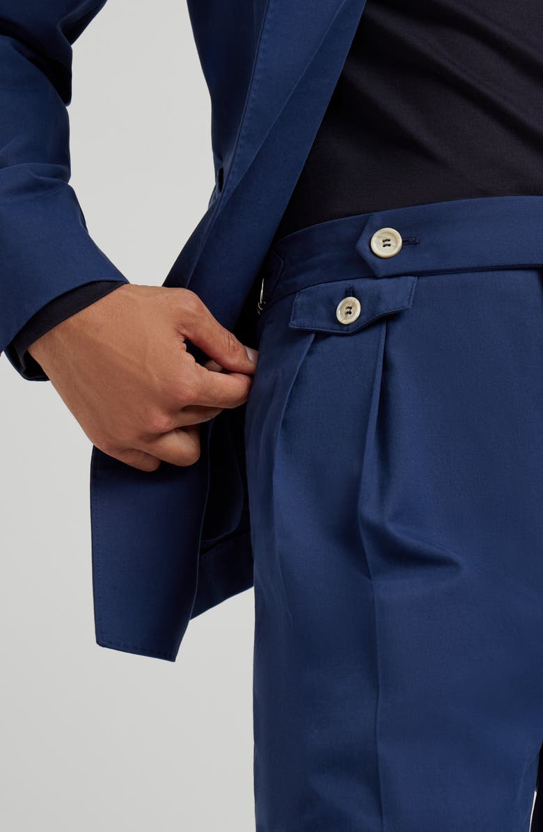 Brunello Cucinelli Comfort gabardine trousers, Alternate, color, Lagoon