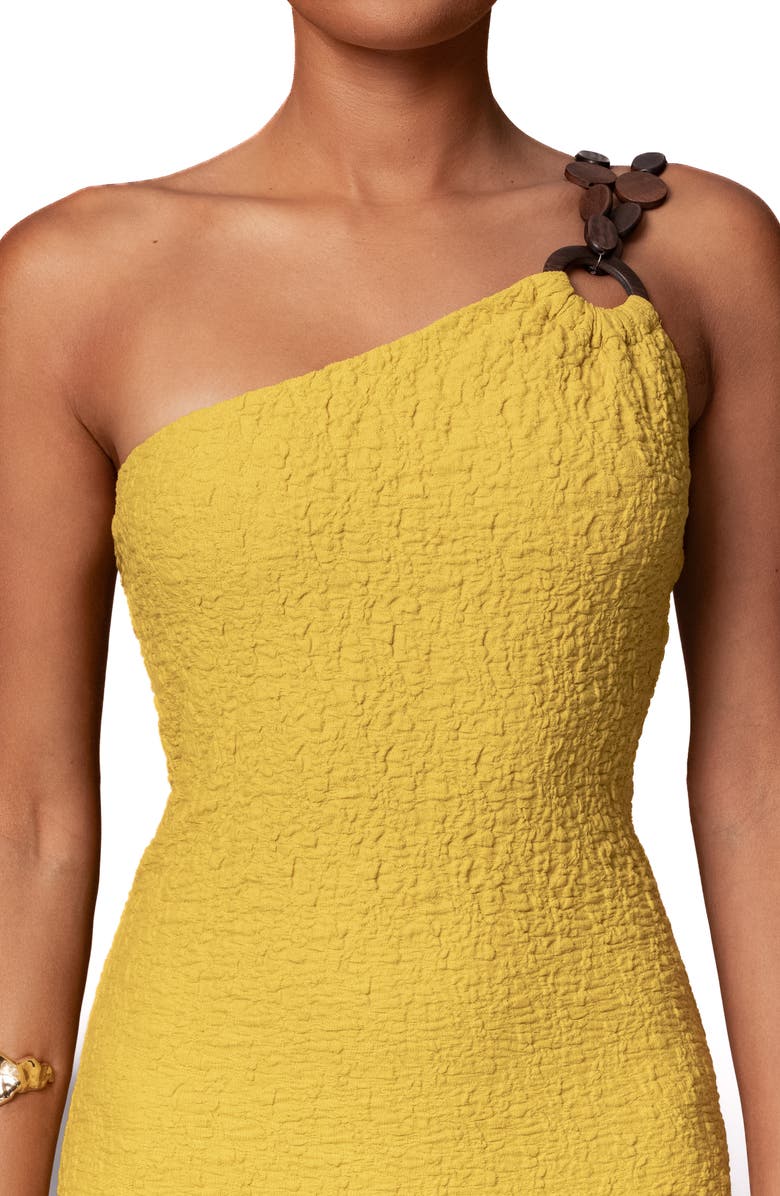 JLUXLABEL Summer in Capri One-Shoulder Maxi Dress, Alternate, color, Lime