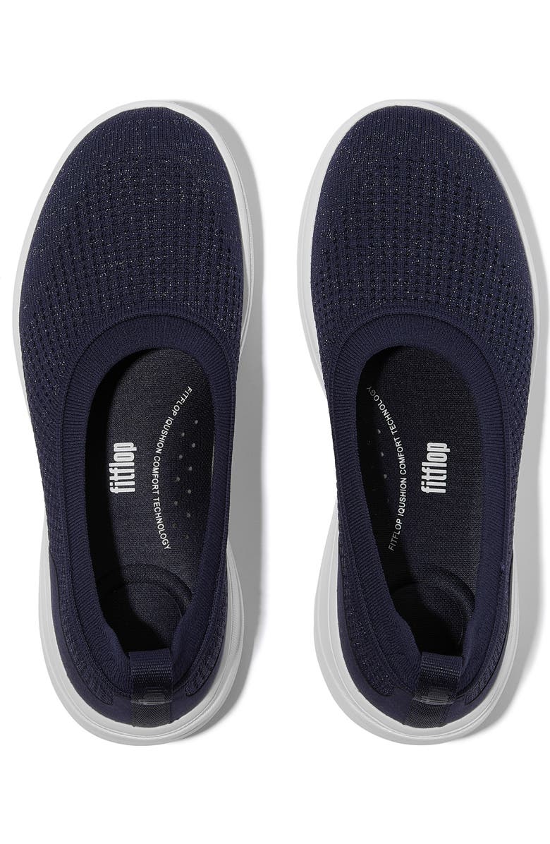 FitFlop Super Q Knit Ballet Flats, Alternate, color, Metallic Midnight Navy