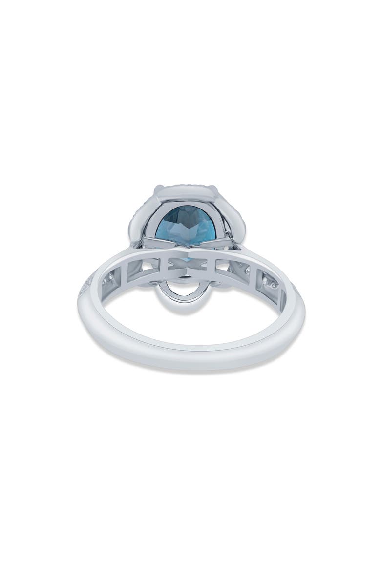 Truly Zac Posen Oval London Blue Topaz & Diamond Ring - 0.33ct., Alternate, color, 