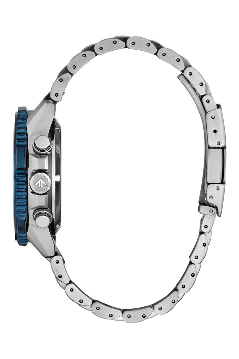 Promaster Navihawk Blue Angels Eco-Drive Chronograph Bracelet Watch, 40mm, Alternate, color, SILVER-TONE
