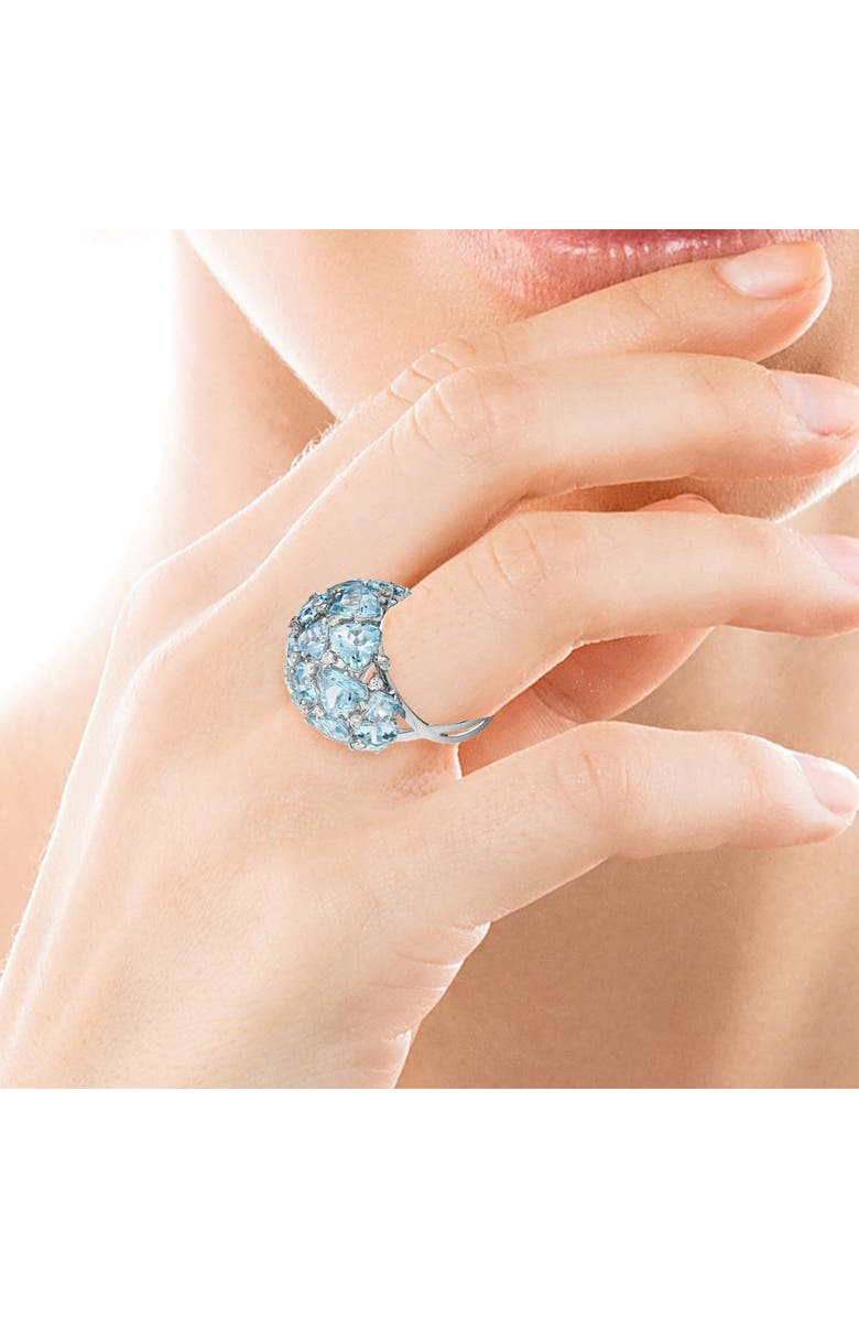 Hueb Mirage 18K Gold Aquamarine & Diamond Cocktail Ring, Alternate, color, 