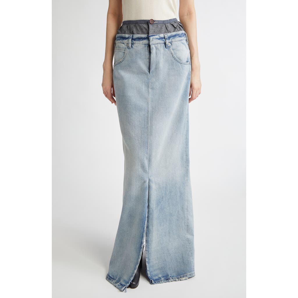 Maison Margiela Women's Denim Skirt In Blue