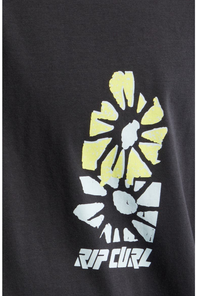 Liquid Trips Flower Graphic T-Shirt, Alternate, color, WASHED BLACK