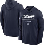 Nike Men's Nike Navy Dallas Cowboys Big & Tall Sideline Game On Lightweight Hooded Long Sleeve Dri-FIT Top