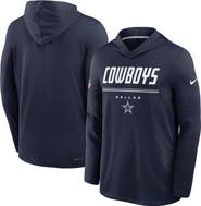 Nike Men's Nike Navy Dallas Cowboys Big & Tall Sideline Game On Lightweight Hooded Long Sleeve Dri-FIT Top