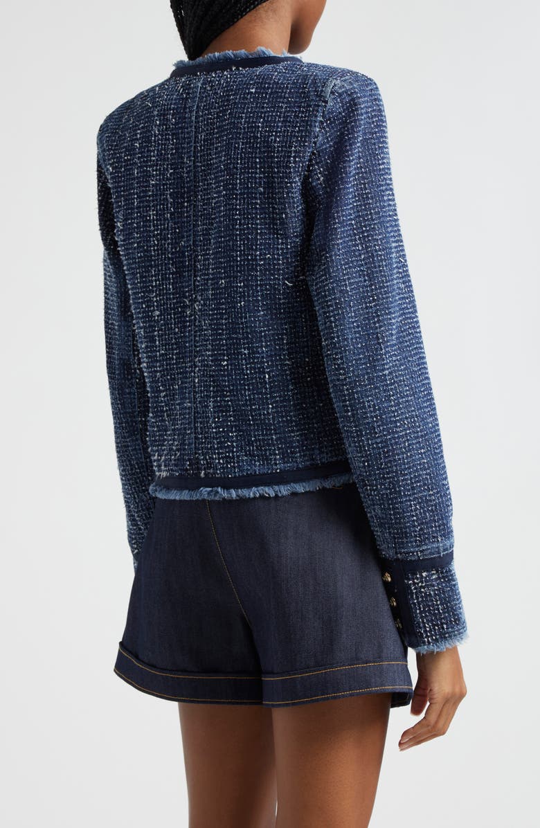 Cinq à Sept Zanda Cotton Tweed & Denim Jacket, Alternate, color, 