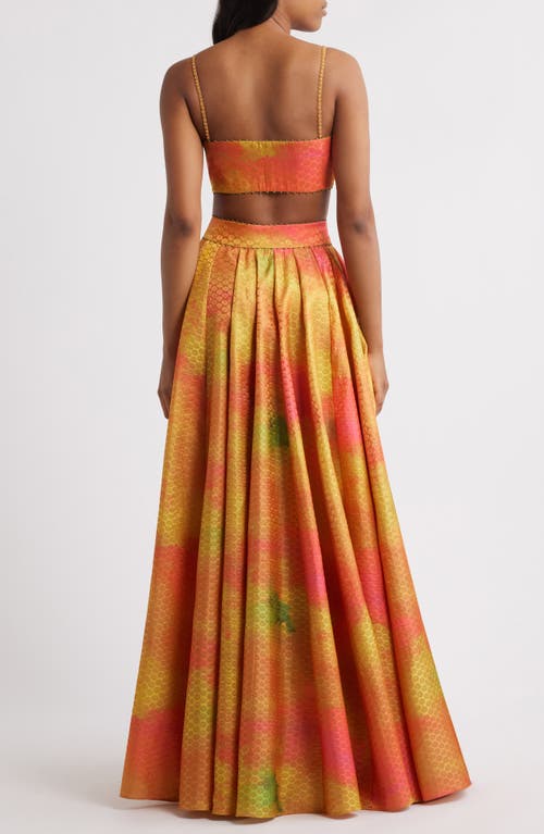 Sani Holi Lehenga Choli With Dupatta In Marigold Sunrise