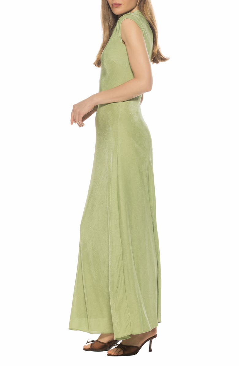 Alexia Admor Nalani Mock Neck Maxi Dress, Alternate, color, Sage
