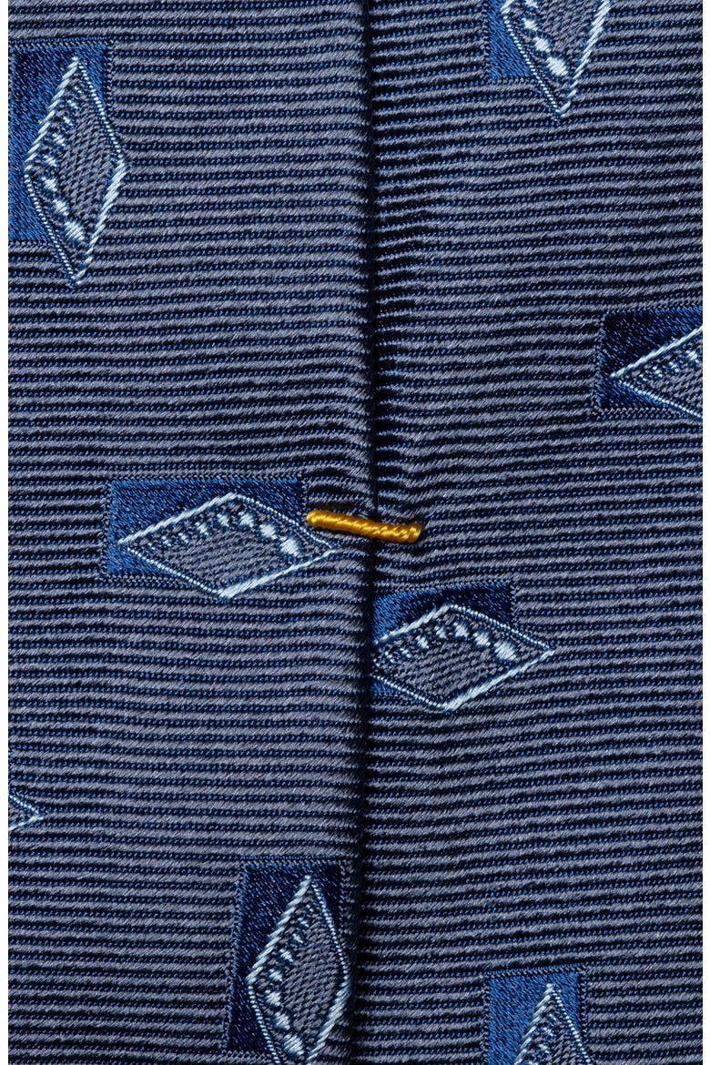 Diamond Woven Silk Tie, Alternate, color, DARK BLUE