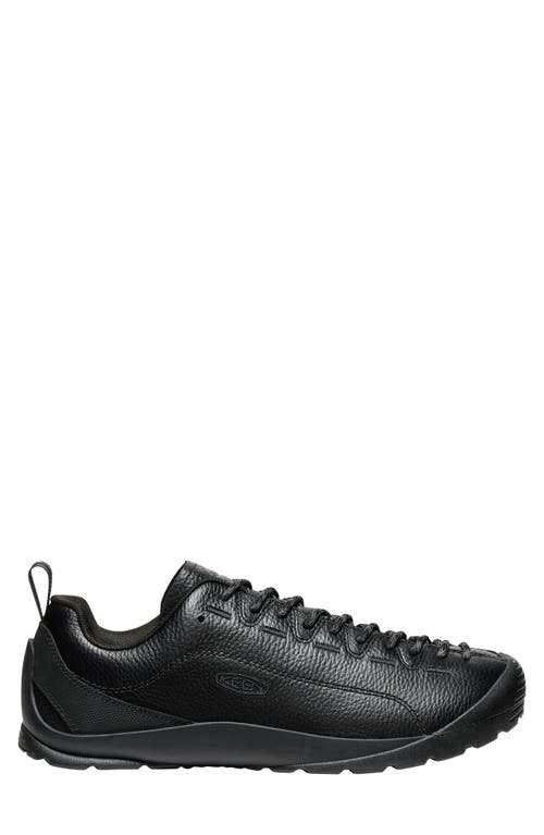 Keen Jasper Sneaker In Black Smooth Leather