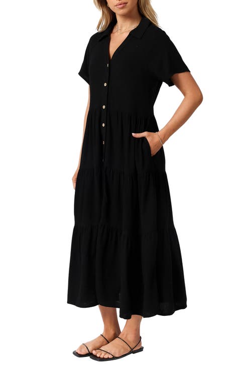 Natalya Linen Midi Shirtdress