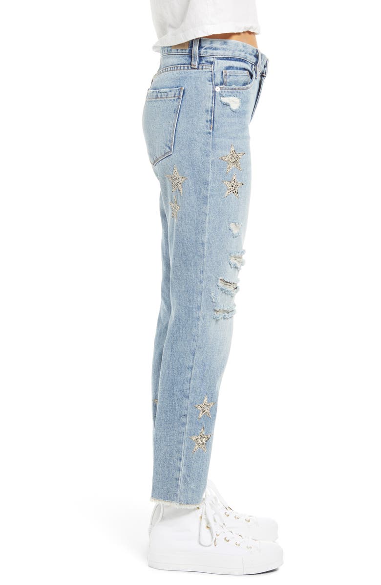 BLANKNYC Snake Star Patch Crop Jeans, Alternate, color,