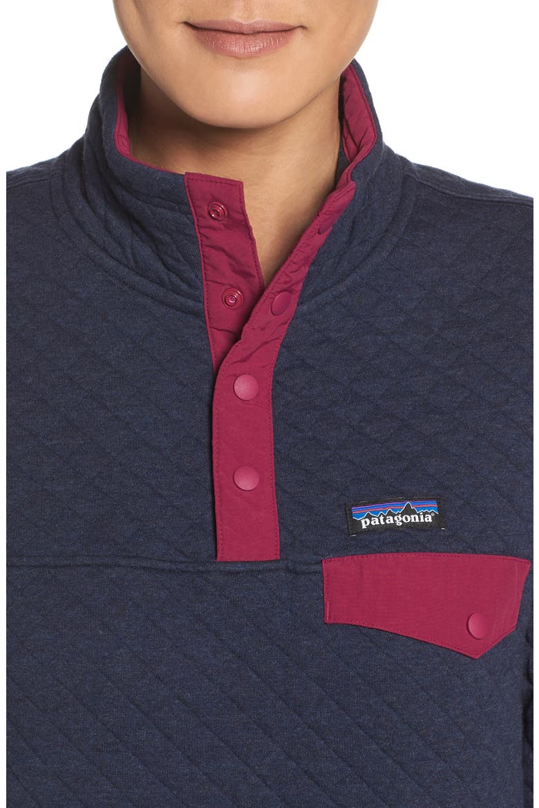 Snap-T® Quilted Pullover, Alternate, color, NAVY BLUE