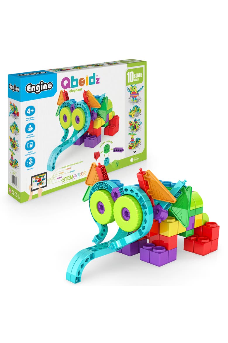 Qboidz Elephant 10 Model Brick Building Set, Toy Construction, Main, color, Multicolored