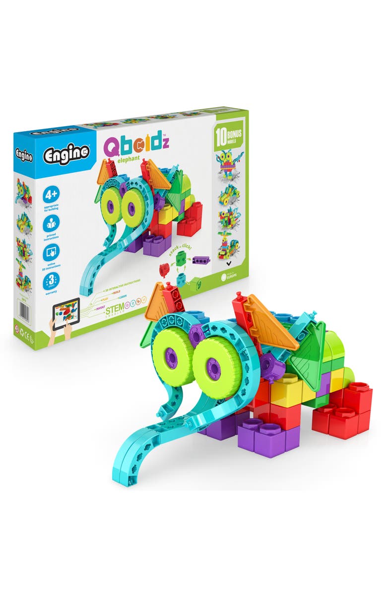 Engino Qboidz Elephant 10 Model Brick Building Set, Toy Construction, Main, color, Multicolored