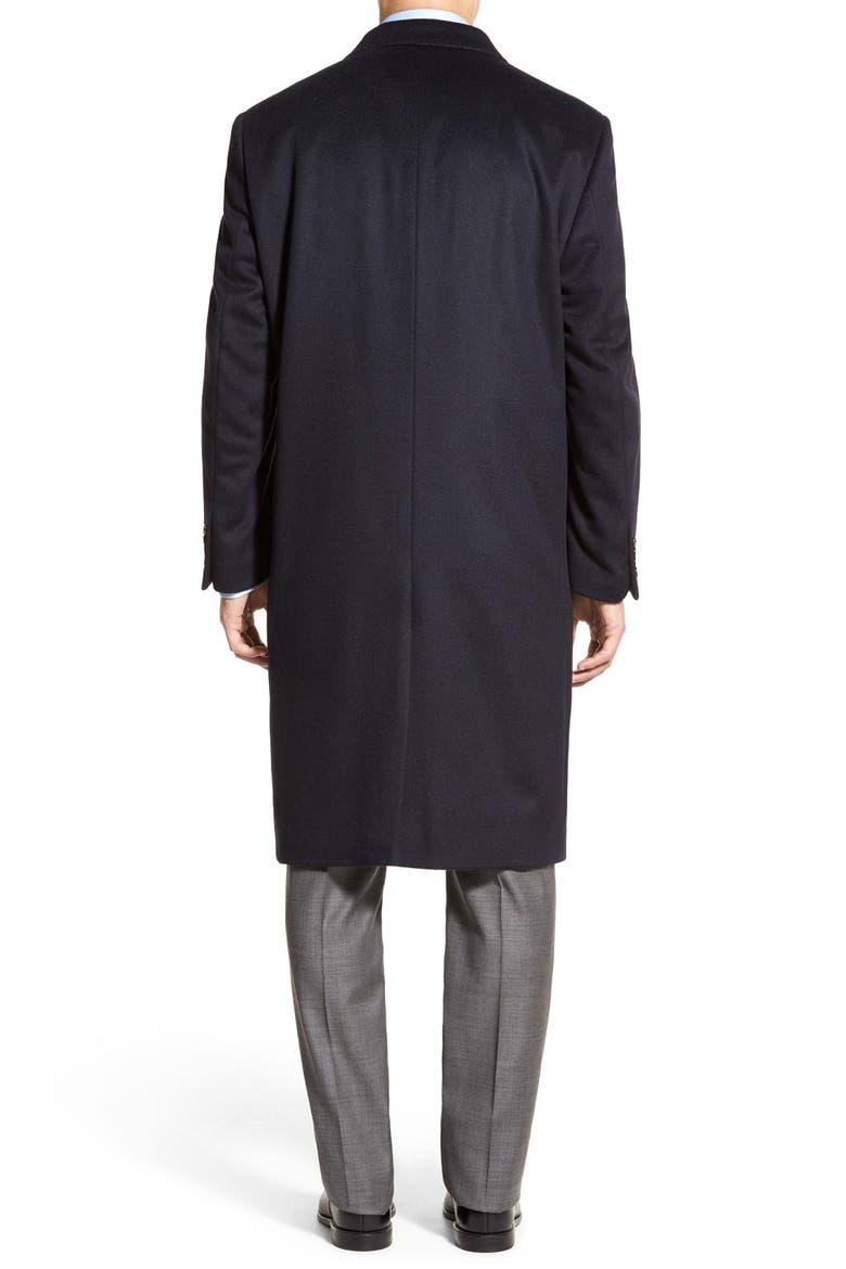 Sheffield Classic Fit Wool & Cashmere Overcoat, Alternate, color, NAVY