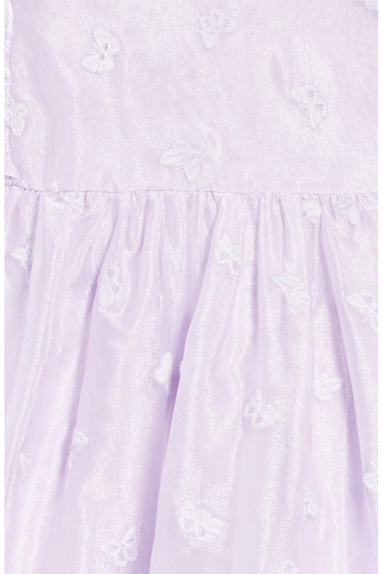 Kids' Embroidered Mesh Dress, Alternate, color, PURPLE SECRET BUTTERFLIES