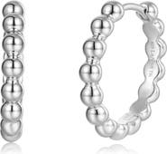 Lafonn Lumina Bead Statement Huggie Hoop Earrings