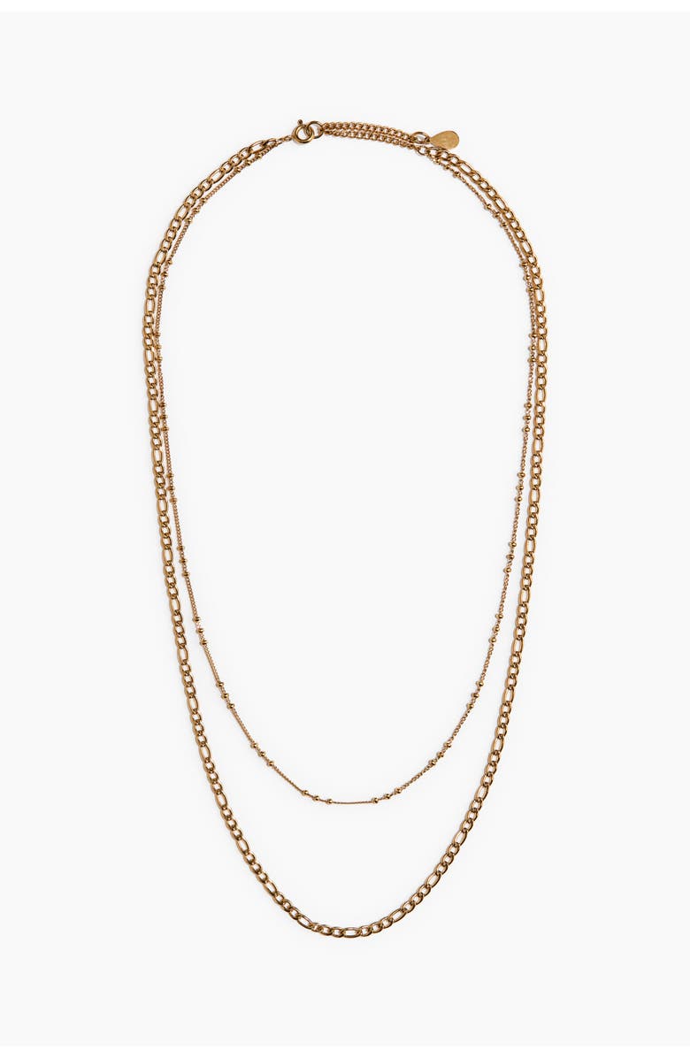 H&M Waterproof Two-strand Necklace, Main, color, Gold-Colored