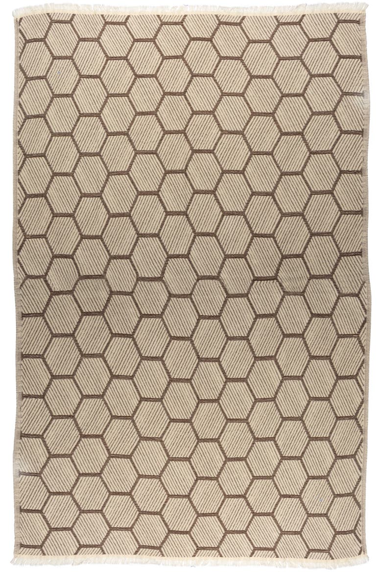 Hive Cotton Turkish Throw Blanket, Alternate, color, Brown
