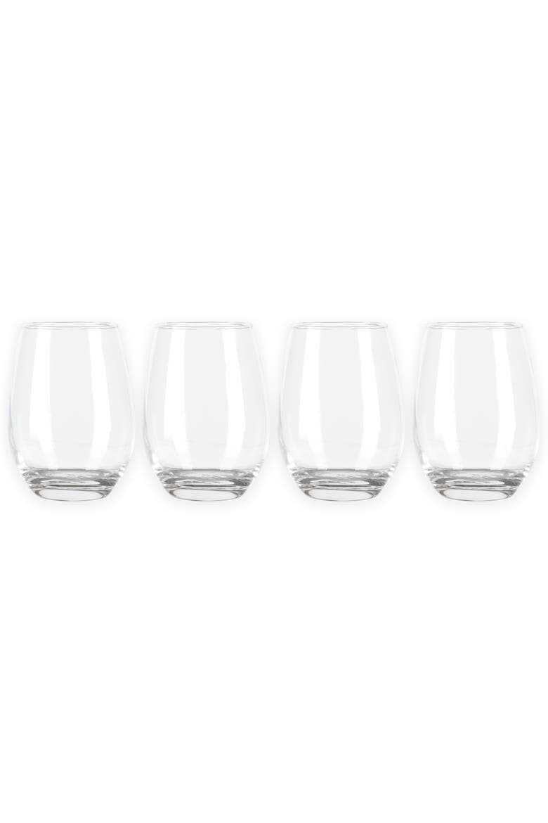 Farrow 4-Pack 18 oz Stemless Wine Glasses, Alternate, color, Multicolor