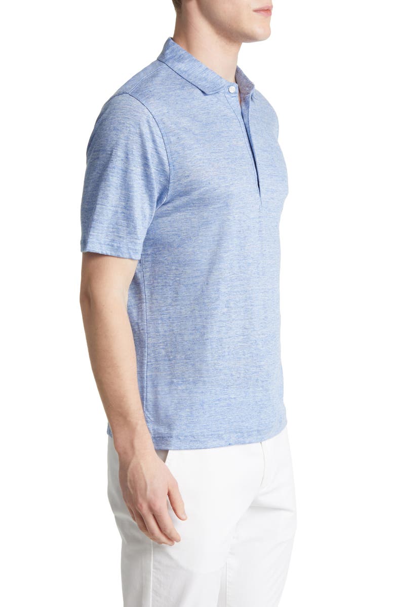 Scott Barber Mélange Linen Polo, Alternate, color, 