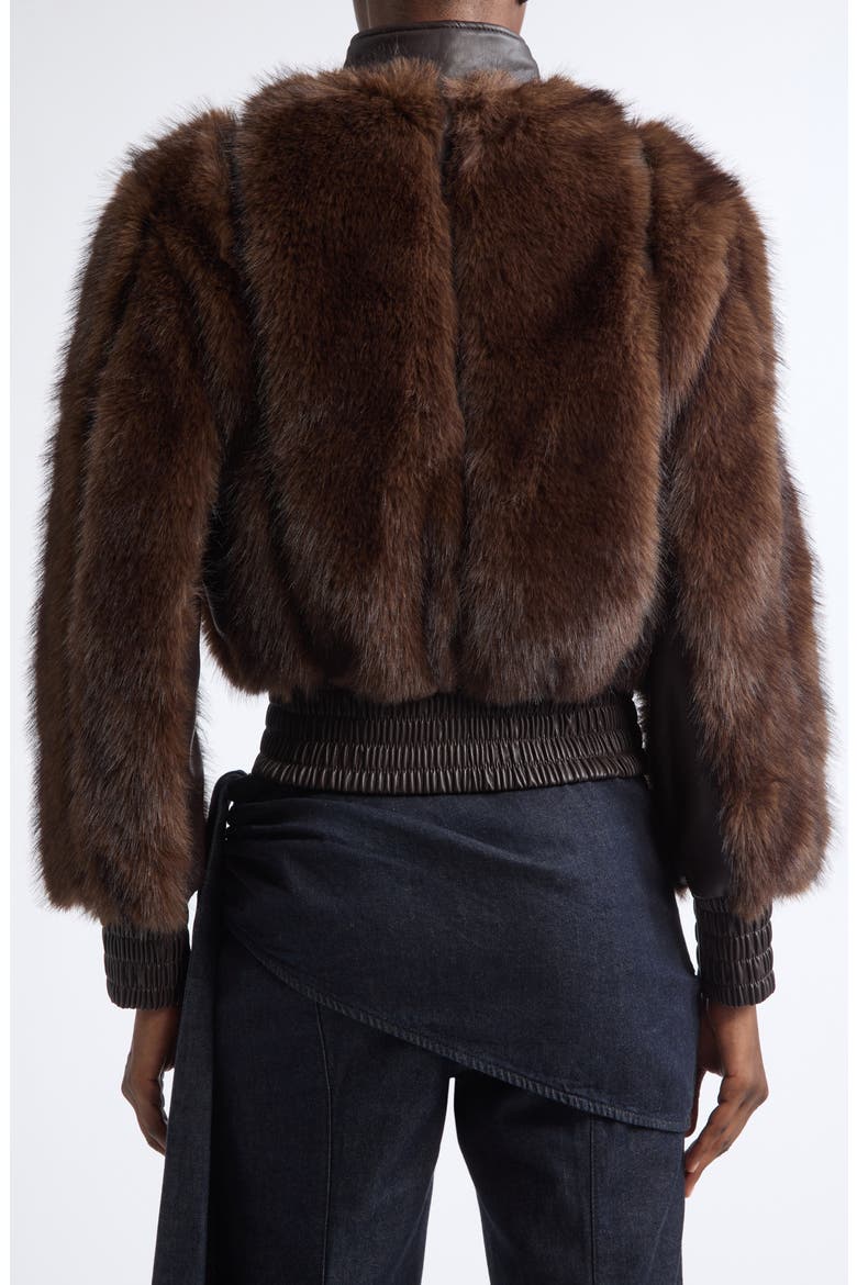 Valiant Faux Fur Jacket, Alternate, color, BROWN