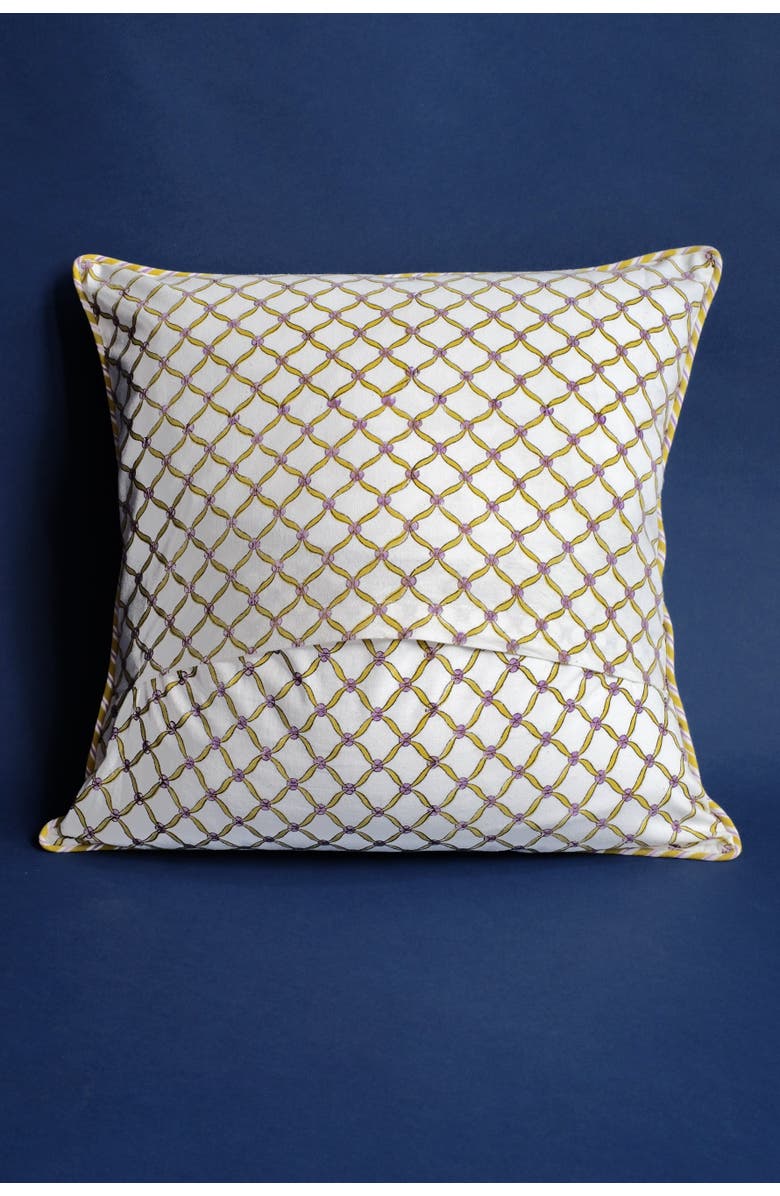 Inner Child Green Botanical Study Blockprint Pillow - Cover + Insert, Alternate, color, Green