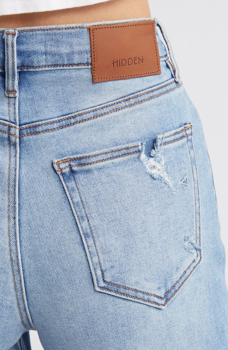 HIDDEN JEANS Logan High Waist Wide Leg Dad Jeans, Alternate, color, Light Wash