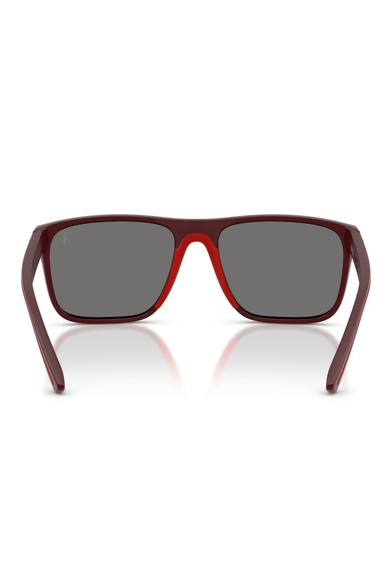 59mm Polarized Square Sunglasses, Alternate, color, BORDEAUX MATTE / POLAR GREY