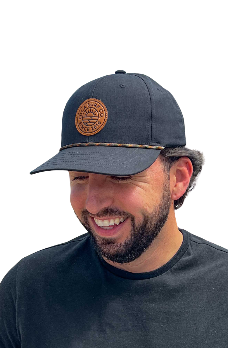 Everyday California Oakdale Performance Snapback Hat, Main, color, Dark Brown / Black