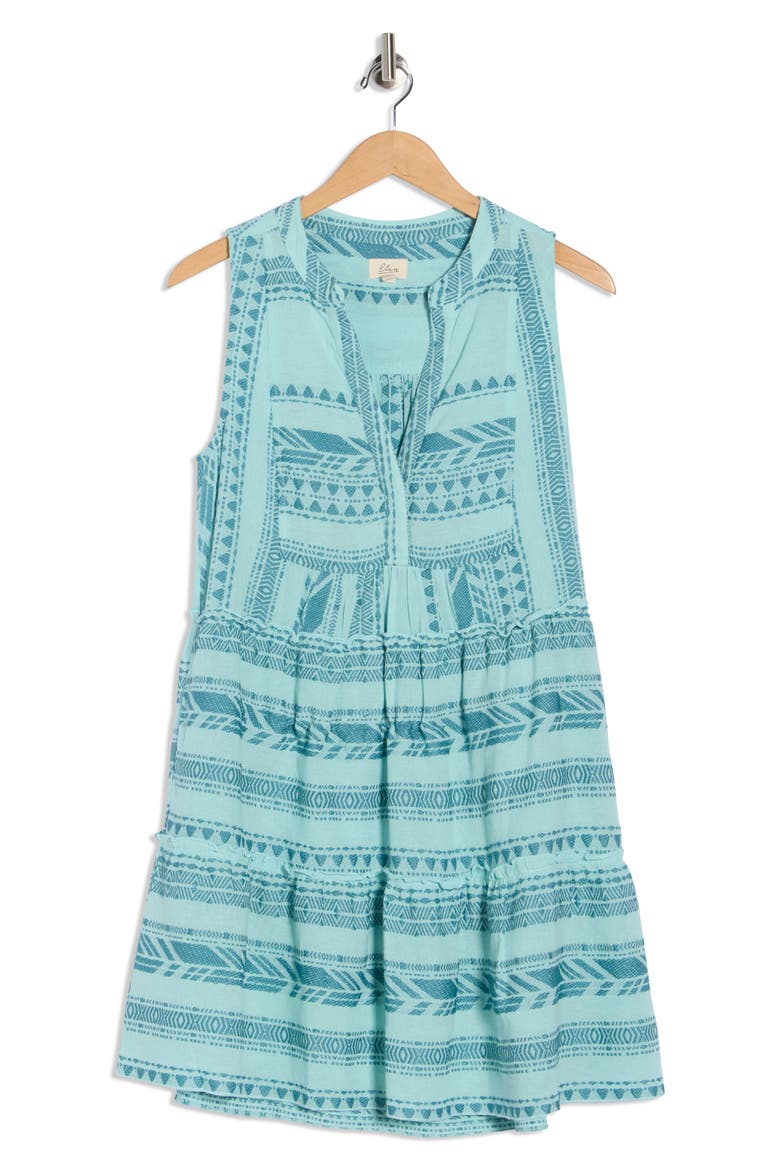 Babydoll Cover-Up Minidress, Alternate, color, AQUA/ TURQUOISE BLUE PRINT