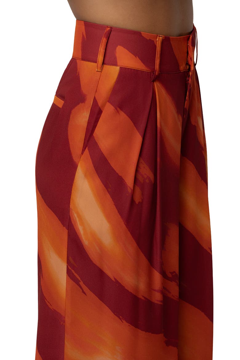 Soft Pleated Trouser, Alternate, color, Crimson Dusk